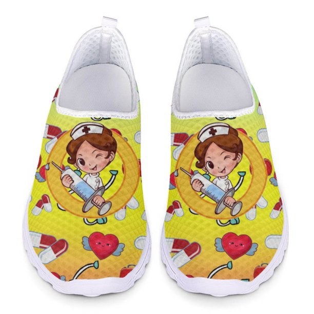 Zapatos de enfermería Kawaii Surgery Fairy, zapatillas ligeras antideslizantes de verano, mocasines planos de malla a la moda para niñas, calzado para mujer