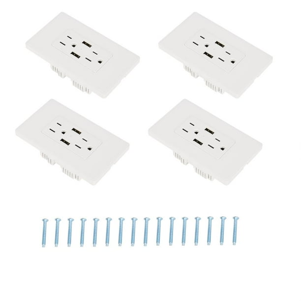 Enchufe De Pared USB Cargador De Enchufe De Pared De EE. UU. Cargador De Enchufe De Pared De EE. UU. Cargador Rápido Panel De Toma De Corriente Cargador De Pared Eléctrico Para YLSHRF USB Wall Socket