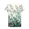 thumbnail image 5 of GaThRRgYP Durable Short Sleeve V Neck Tops Women's,Women's Fashion Printed Camisole Short Sleeve T-shirt Loose Tank V-Neck Tops Green S, 5 of 7