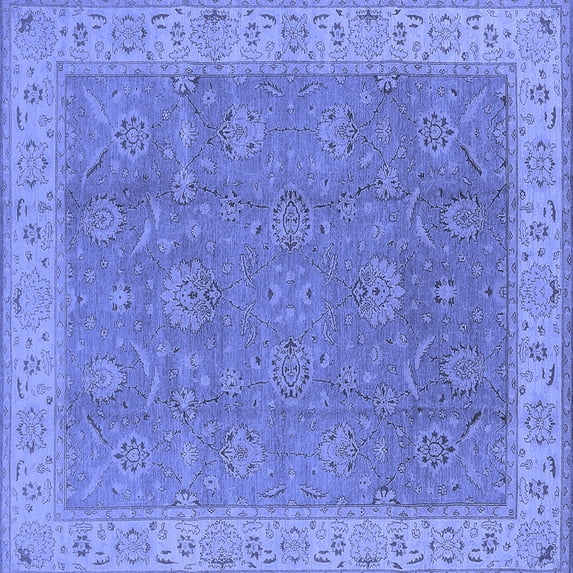 Ahgly Company Indoor Square Oriental Blue Traditional Area Rugs, 4' Square