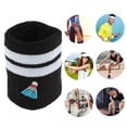 thumbnail image 6 of Unique Bargains 1 Pc Breathable Wristbands Comfortable Sports Wristband Badminton Black White, 6 of 6