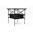 thumbnail image 5 of 1-piece Folding Outdoor Table with Carrying Bag,Lightweight Aluminum Roll-up Square Table for indoor, Outdoor Camping, Picnics, Beach,Backyard, BBQ, Party, Patio, 27.56X27.56X27.56in, Black, 5 of 5