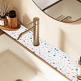 thumbnail image 2 of Yayeee Faucet Mat for Kitchen Sink 14.7" Diatomite Long Splash Guard Pad, White Retro Pattern, 2 Pack, 2 of 7