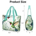 thumbnail image 3 of Tote Bag for Women - Hummingbird Shoulder Bag - Large Utility Work Duffle Bag with Zipper Handbag for Travel, Work, Sprots, 3 of 5