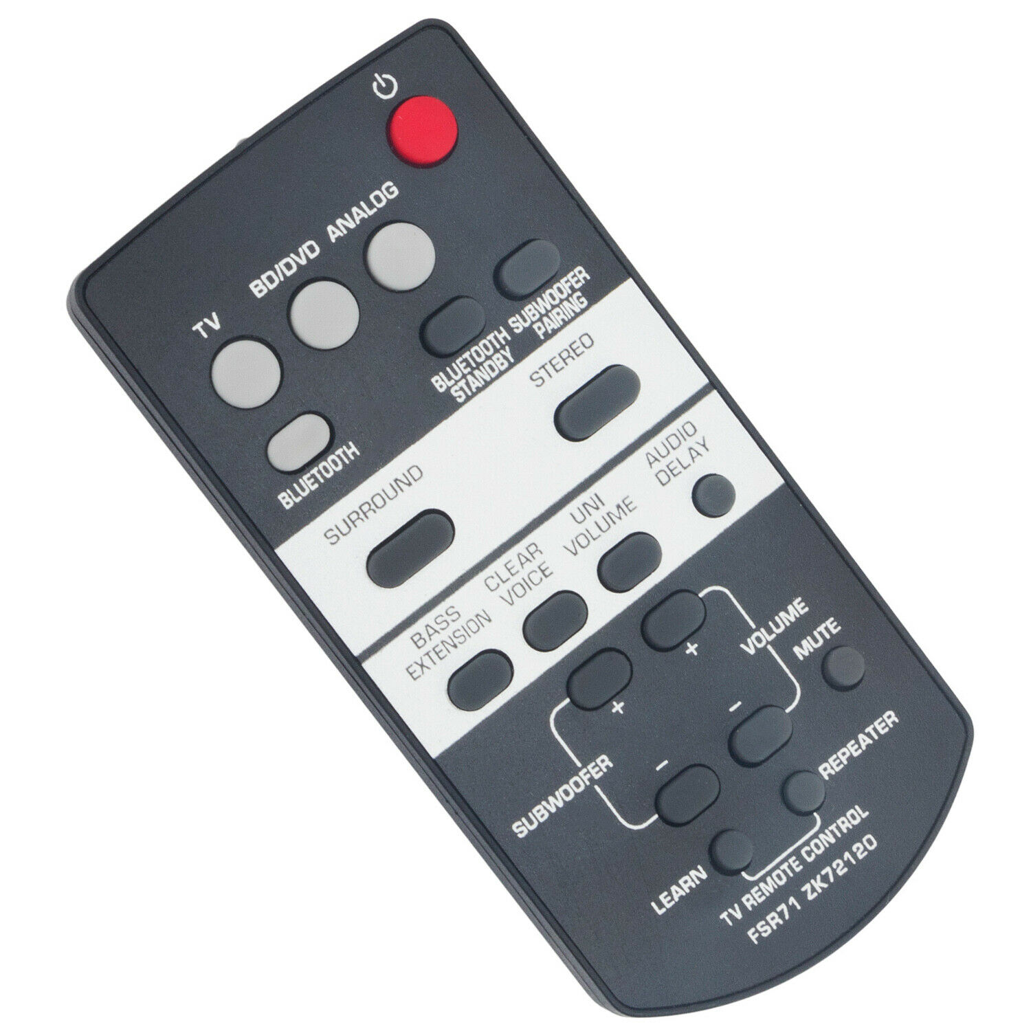 FSR71 ZK72120 Replacement Remote Fit for Yamaha Sound Bar with Wireless