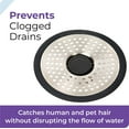 ShowerShroom Ultra Edition Brushed Stainless Steel Drain Protector, 1 Pack