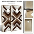 thumbnail image 2 of Slick Woody's Country Living White and Dark Stain Chevron Backyard Cornhole Board Set (Includes 8 Bags) - N/A, 2 of 2