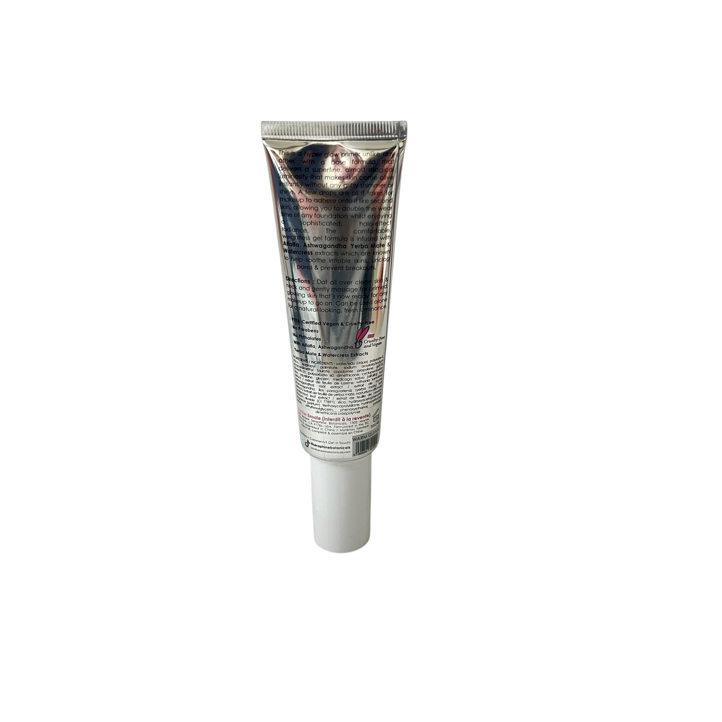 Seraphine Botanicals Alfalfa + Glaze Long-wearing Hyper Glow Primer 1.76 oz Warm Gleam