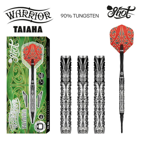 Shot Warrior Taiaha Soft Tip Dart Set-90% Tungsten-20gm