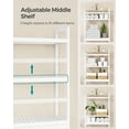 thumbnail image 5 of 3-Tier Over The Toilet Storage Bamboo Over Toilet Shelf Bathroom Storage Organizer with Adjustable Shelf, White, 5 of 9