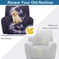 thumbnail image 4 of HELLHERO 4 Pack Moon and Floral Pattern Recliner Chair Slipcover, Brushed Recliner Chair Covers Side Pocket Anti Pet Hair Recliner Cover for Home Living Room, 4 of 8