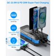 thumbnail image 3 of Cargador solar Kepswin de 49800 mAh, 4 cables, 3 paneles, PD 22,5 W, 3 of 8
