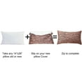 thumbnail image 3 of Home Soft Things Jacquard Throw Pillow Cover 2 Piece Set - Branch - Rose - 14" x 26" LUMBAR, 3 of 4