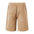 thumbnail image 4 of NAFUU Mens Shorts Casual Athletic Shorts With Pockets Mens Corduroy Shorts Solid Color Elastic Waist Summer Beach Shorts Beach Trousers, 4 of 4