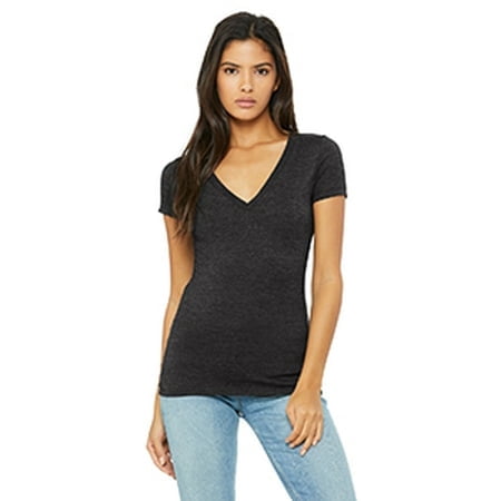 Bella + Canvas Ladies' Jersey Short-Sleeve Deep V-Neck T-Shirt -