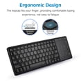 thumbnail image 3 of Mistaha Wireless Dual-mode Keyboard 2.4G/Bluetooth Wireless Connection Ergonomic Design with Touchpad Wide Compatibility, 3 of 7