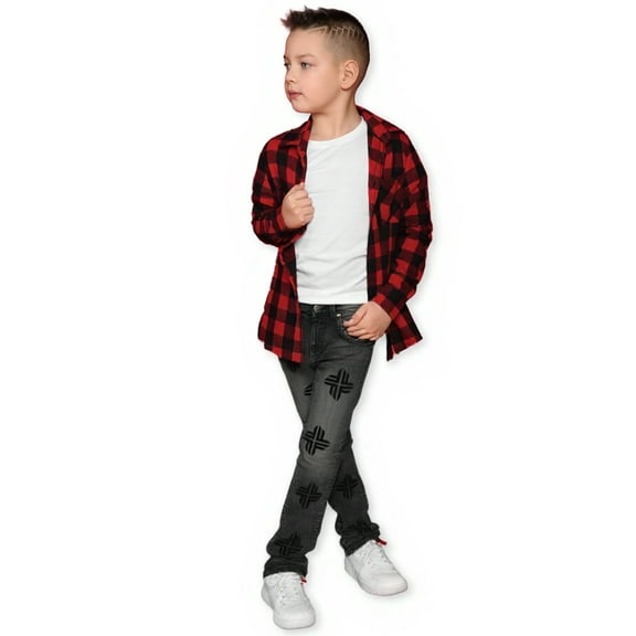 FWRD Boys' Diamond Skinny Fit Jeans Color: black Size: 20