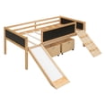 thumbnail image 6 of Harper & Bright Designs Twin Size Loft Bed with Two Storage Boxes, Multi-Functional Wood Loft Bed with Climbing Frame Slide and Guardrails, Natural, 6 of 17