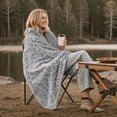thumbnail image 4 of Joyfy Soft Grey Leopard Fleece Throw Blanket 50x60 Inches, 280GSM Cozy Cute Blanket for Couch - Aesthetic Home Room Decor and Gift for Women, Mom, Girls, 4 of 8