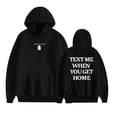 thumbnail image 1 of Unisex Oversized Pullover Lonely Ghost Text Me When You Get Home Hoodie, 1 of 5