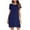 #310-Navy, variant on Censtreet Sleep Shirts for Women Nightgown Short Sleeves T shirt Night Dress Round Neck Womans Nightgown S-2XL