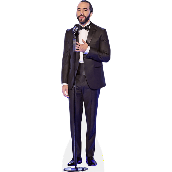 Nayib Bukele Ortez (Speech) Life Size Cutout. Standee.