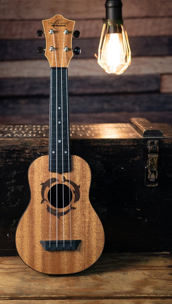 Oscar Schmidt OUN Soprano Ukulele - Dolphin w/ Hard Case