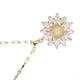 thumbnail image 3 of Collar de girasol de lujo para mujer, cadena de clavícula chapada en oro con circonita cúbica, artesanía exquisita, diseño versátil, elegante regalo de joyería para cualquier ocasión., 3 of 6