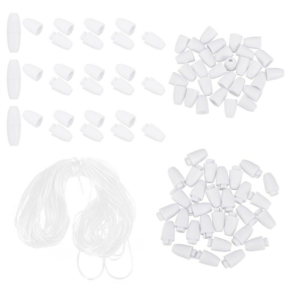 Plastomer Breakaway Clasps Bead Barrels Connectors with Nylon Cords Breakaway Clasp Necklaces Bracelets Supplies