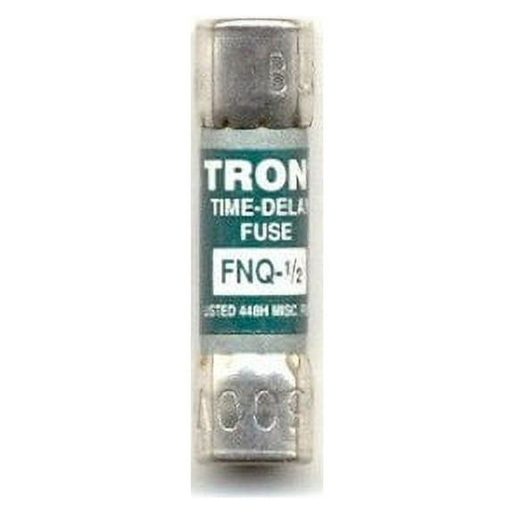 BUSSMANN FNQ-1/2 - 1/2 Amp Tron Time-Delay Supplementary Cartridge Fuse 500V Ul Listed (Pack of 1)