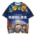 thumbnail image 2 of Roblox Sebneei T-shirt Été Décontracté Manches Courtes Imprimé 3D T-shirt de Thé Col Rond Imprimé Dessin Animé, 2 of 3