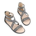 thumbnail image 4 of DREAM PAIRS Girls Gladiator Sandals with Zipper Strappy Sandals Toddler/Little Kid/Big Kid, 4 of 6