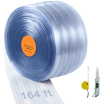 VEVOR Strip Curtain Ribbed PVC Door Curtain 164'x8" Roll Cooler Freezer Plastic