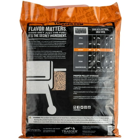 Traeger Grills - Premium Hardwood Pellets - Hickory - Brown