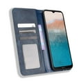 thumbnail image 4 of Compatible with Nokia C21 Plus Case Magnetic Closure Vintage Pattern PU Leather Wallet Cover with Card Slots-Blue, 4 of 5