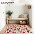 thumbnail image 3 of ODIKA 4'x6' Machine Washable Non-Slip Area Rug, Merry Wading Entryway Decoration Joyful Gathering High Traffic Rug with Pad, Pink, 653100, 3 of 8