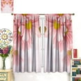 thumbnail image 3 of Pink Daisy Floral Bedroom Curtains,Farmhouse Country Beautiful Daisy Floral Flowers Theme Home Fabric Living Room Kitchen Bathroom Decor W42xL54in, 3 of 6