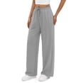 thumbnail image 4 of Fantaslook Wide Leg Sweatpants for Women Casual High Waisted Baggy Sweatpants Drawstring Workout Pants with Pockets Fashion Outfits, 4 of 10