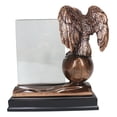 thumbnail image 4 of Ebros Majestic Bald Eagle Perching On Globe 4"X6" Glass Picture Frame Statue, 4 of 6