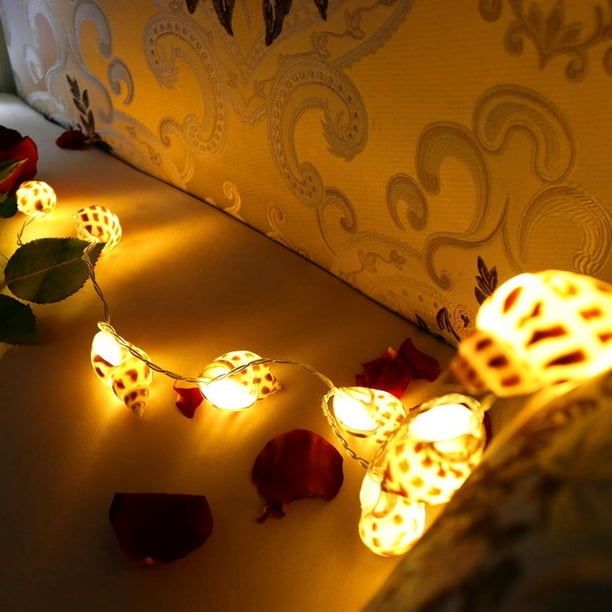 Decoración de Luz LED, Forma de concha cuerda luz natural estilo marino ip43 impermeable para obsequios para niños y adultos para decorar la sala de estar o el jardín