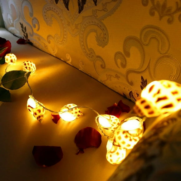 Decoración de Luz LED, Forma de concha cuerda luz natural estilo marino ip43 impermeable para obsequios para niños y adultos para decorar la sala de estar o el jardín