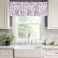 thumbnail image 2 of Pink Purple Spring Floral Kitchen Valances for Windows, Small Valance Curtains Rod Pocket Window Treatments Blooms Botanical Summer Window Valances for Living Room Bathroom Bedroom 54"x18", 2 of 9