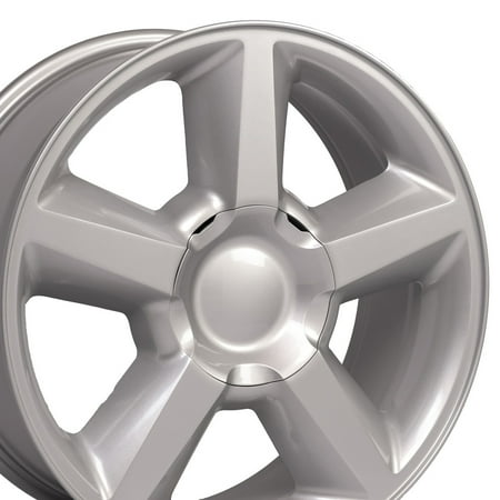OE Wheels 20 Inch | Fits Chevy Silverado, Tahoe, GMC Sierra, Yukon, Cadillac Escalade | CV83 Painted Silver 20x8.5 Rim Hollander 5308