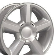 OE Wheels 20 Inch | Fits Chevy Silverado, Tahoe, GMC Sierra, Yukon, Cadillac Escalade | CV83 Painted Silver 20x8.5 Rim Hollander 5308