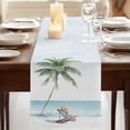 thumbnail image 3 of Table Runners 48 Inches Long Dress Scarves, Coastal Beach Farmhouse Kitchen/Dining Table Runner, Short Coffee Tablerunners, Summer Palm Tree Nautical Ocean Seaside 13x48 Inch, 3 of 9