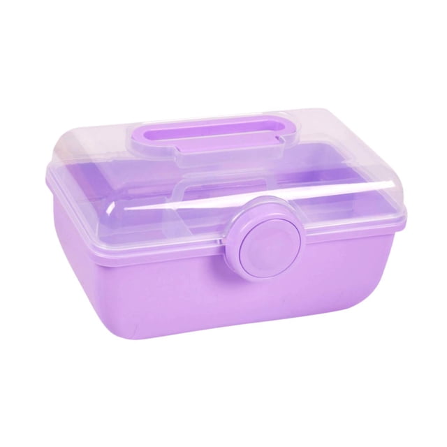 Caja de almacenamiento de accesorios para el cabello Organizador de accesorios para el cabello para niñas Caja de almacenamiento de joyas Púrpura
