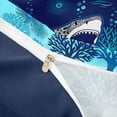 thumbnail image 4 of meiyoeat Vintage Bohemian Shark Bedding For Boys,Kids Cartoon Sea Creature Duvet Cover Full,Navy Blue Reversible,3pcs(No Comforter), 4 of 6