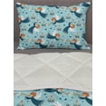 thumbnail image 3 of Angel Comforter & Sham Bedding Set, Wing Girl with Trumpet in Sky with Candles Mother Nature, 3 pcs Duvet Set Microfiber Filling Quilt, 5 Sizes, Pale Blue Orange, by Ambesonne, 3 of 4