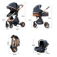 Baby Stroller With And Car Seat With Base Combo For Baby To