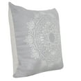 thumbnail image 4 of Ox Bay Ava 20" x 20" Pale Gray/White Medallion Cotton Adult Decorative Throw Pillow, 4 of 12